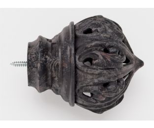 Crown Palace Finial With Plug - 802 - Iron Oxide